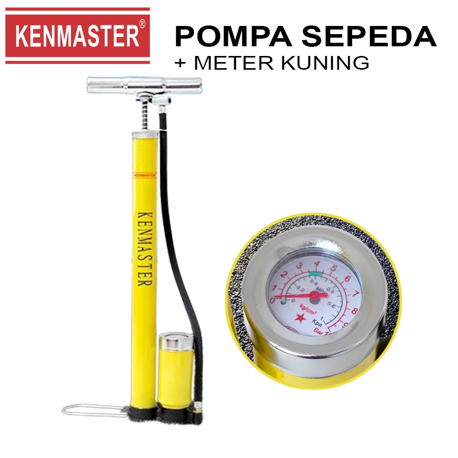 Jual Pompa Sepeda Tabung Meter Kenmaster Pompa Sepeda Motor Mobil