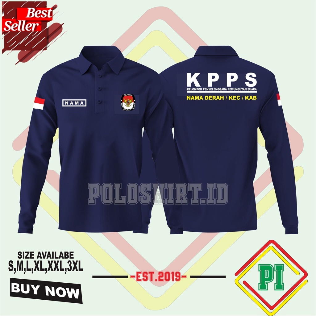 Jual Poloshirt Kaos Kerah Panjang Kpps Pps Kaos Polo Pps Free Nama