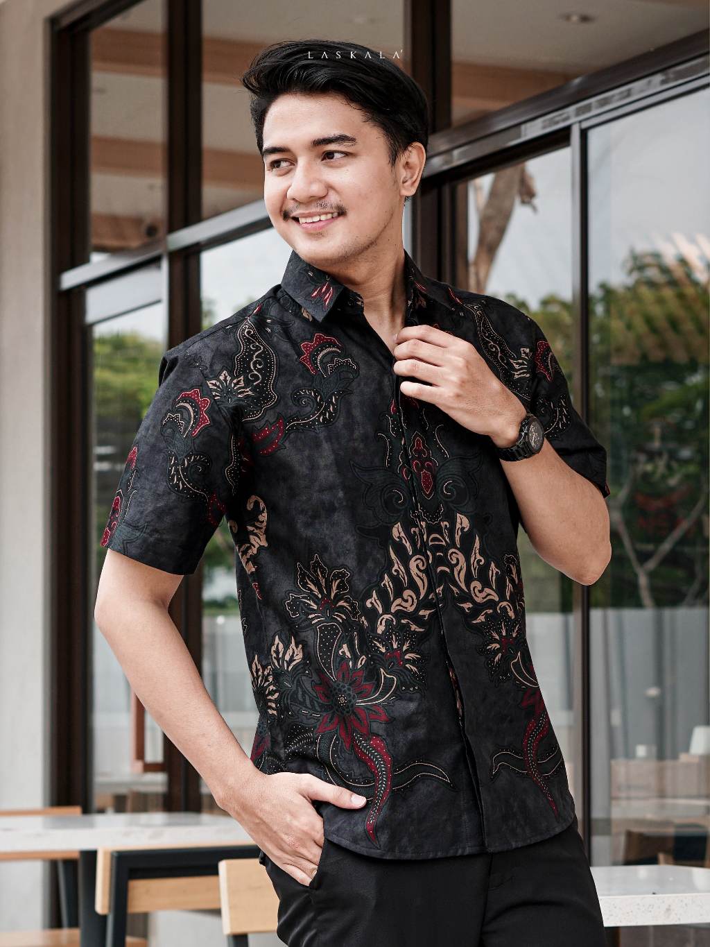 Jual Laskala Premium Batik Kamal Slimfit Lengan Pendek Shopee