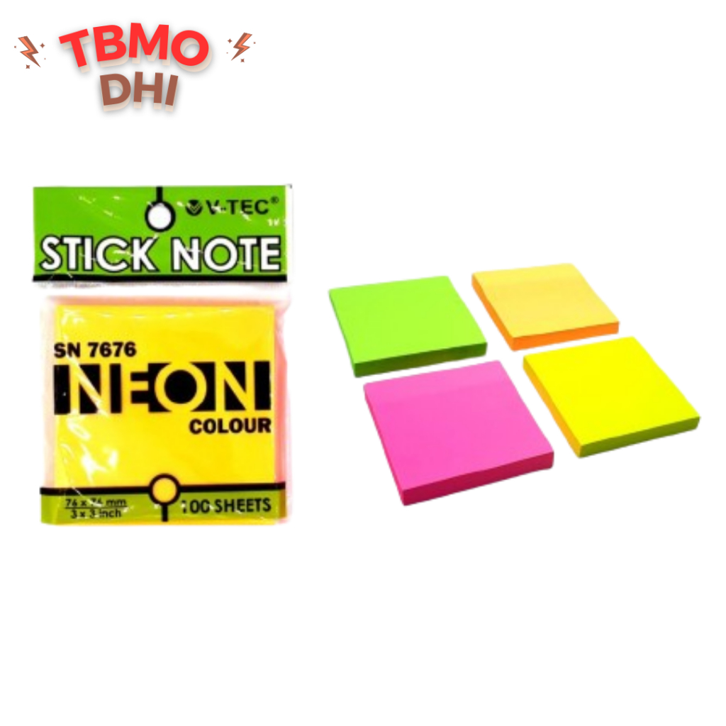 Jual Sticky Notes Stick Note Neon V Tec Sn Memo Sn