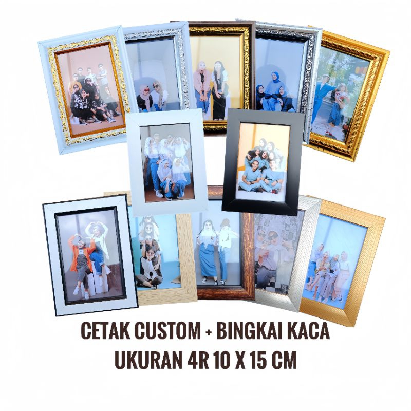 Jual Paket Cetak Foto R X Cm Bingkai Frame Figura Pigura Shopee