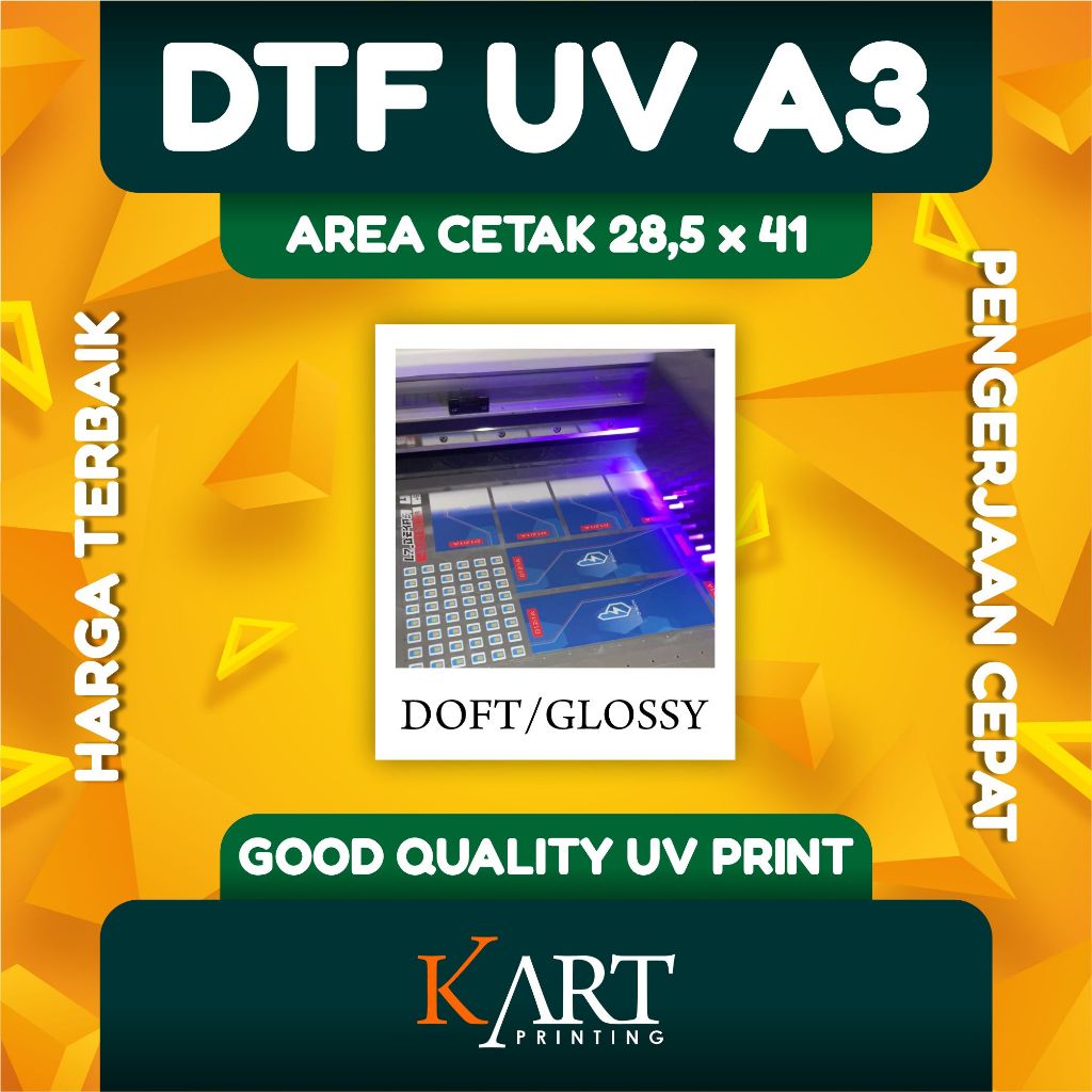 Jual STIKER DTF UV CETAK PRINT A3 DECAL KERING FULL COLOR Shopee