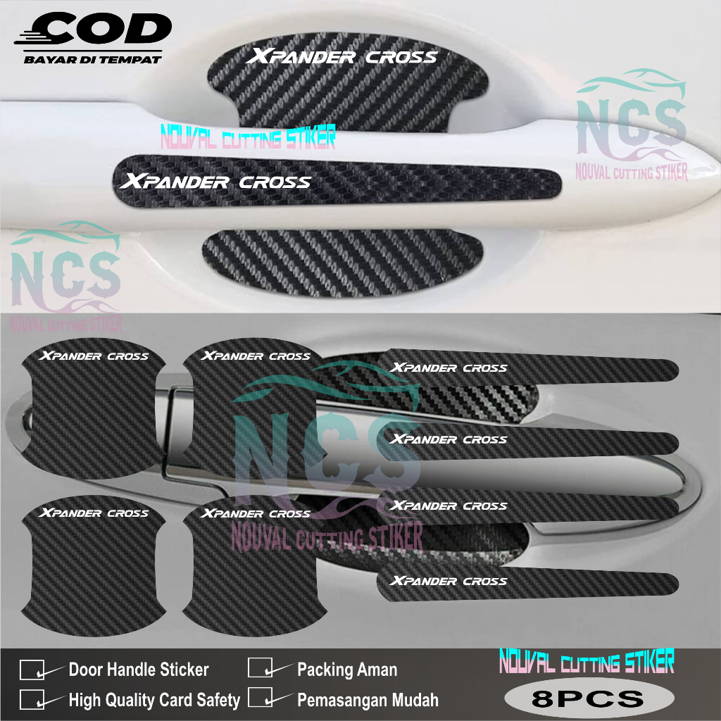 Jual Pcs Sticker Carbon D Pelindung Gagang Pintu Mobil Xpander Cross