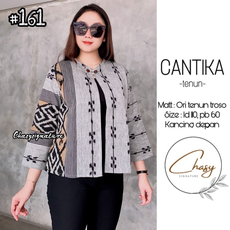 Jual Cantika Tenun By Chasy Atasan Outer Motif Batik Tenun Troso