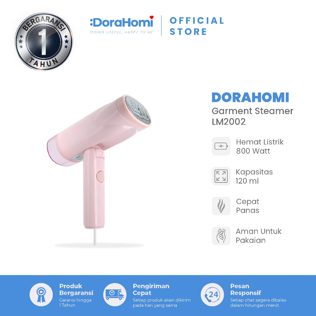 Jual Dorahomi Setrika Uap Portable Setrikaan Garment Steamer Foldable