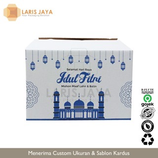 Jual Kardus Putih Box Parcel Lebaran Dus Idul Fitri 35 X 25 X 23 Cm