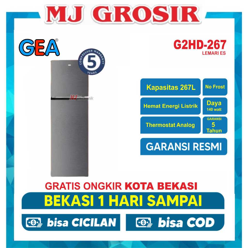 Jual KULKAS GEA G2HD 267 LEMARI ES 2 PINTU G2HD 267 2 PINTU Shopee