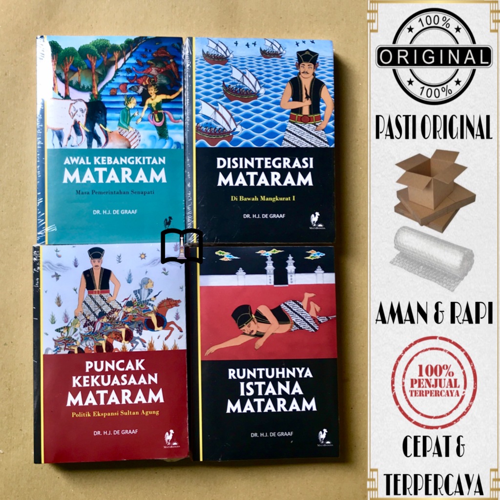 Jual Paket Buku Sejarah Lengkap Kerajaan Mataram Dr H J De Graaf