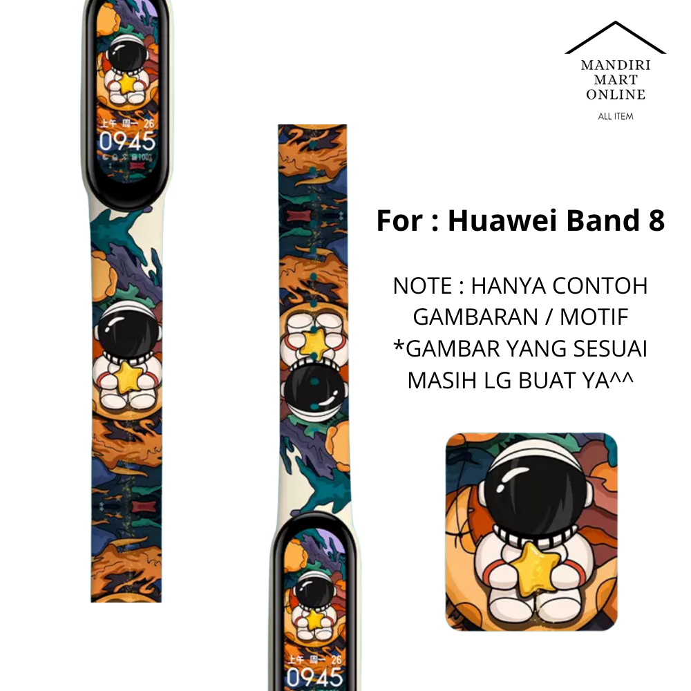 Jual Strap Huawei Band Print Motif Karakter Tali Pengganti Huawei