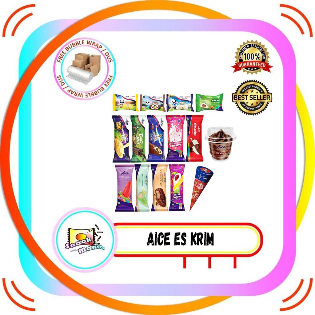 Jual AICE Ice Cream Mochi Chocolate Strawberry Crispy Cone Es Krim