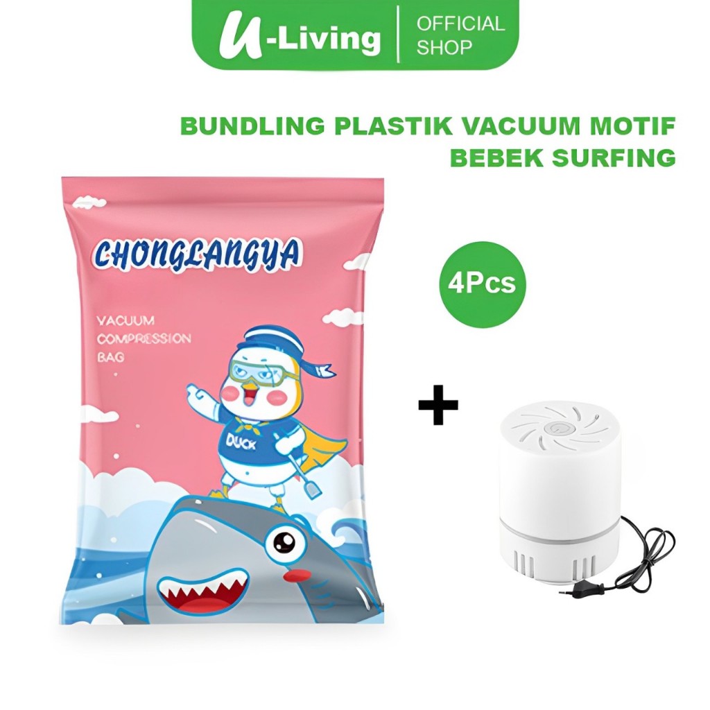 Jual U Living Set Pcs Plastik Vacuum Dan Pompa Elektrik Vacuum Bebek