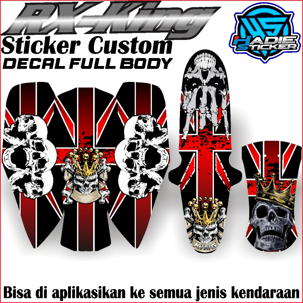 Jual Sticker Custom Decal Rxking Tengkorak Full Body Shopee Indonesia