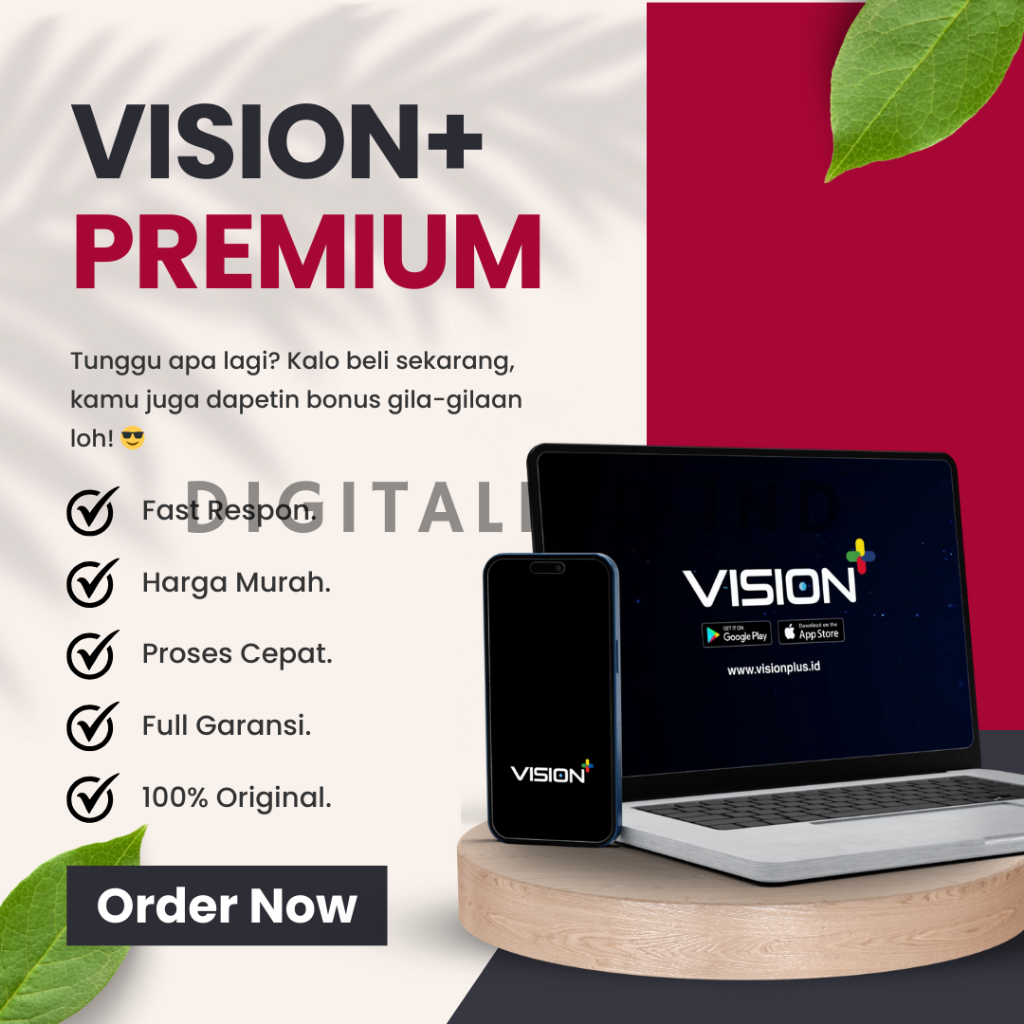 Jual Paket VISION Plus Premium Akun VISION Premium VISION Premium