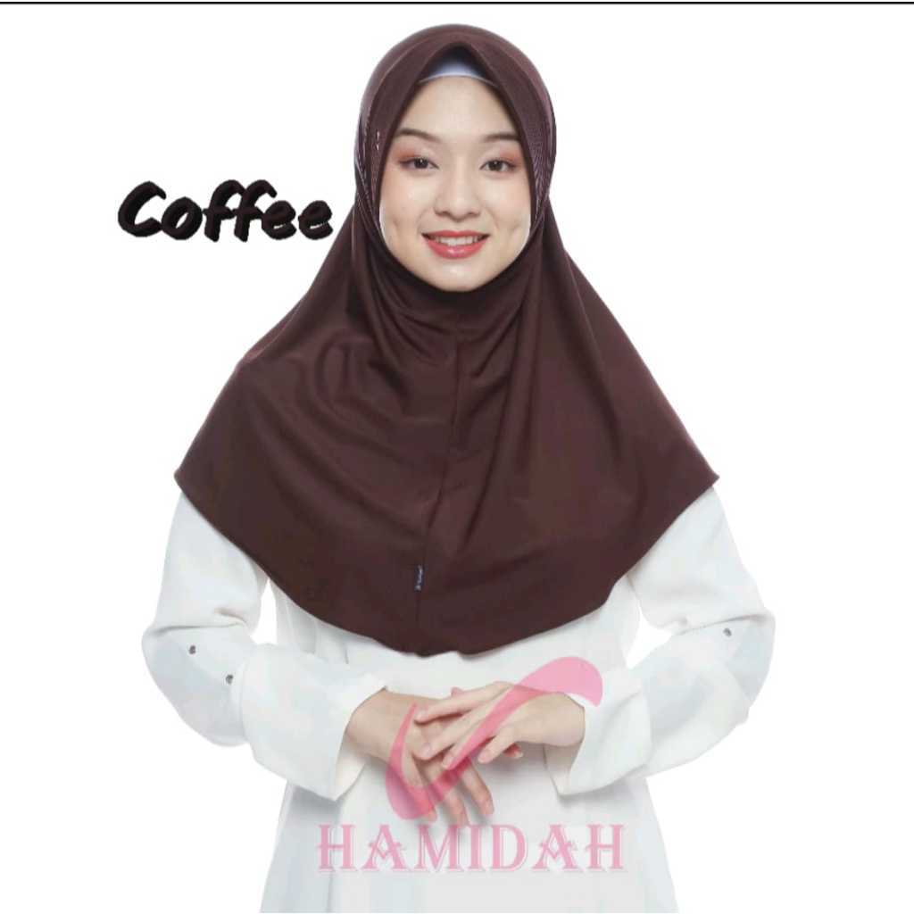 Jual ORI Kerudung Sporty Bergo Hamidah Instan All Size Ukuran S M L