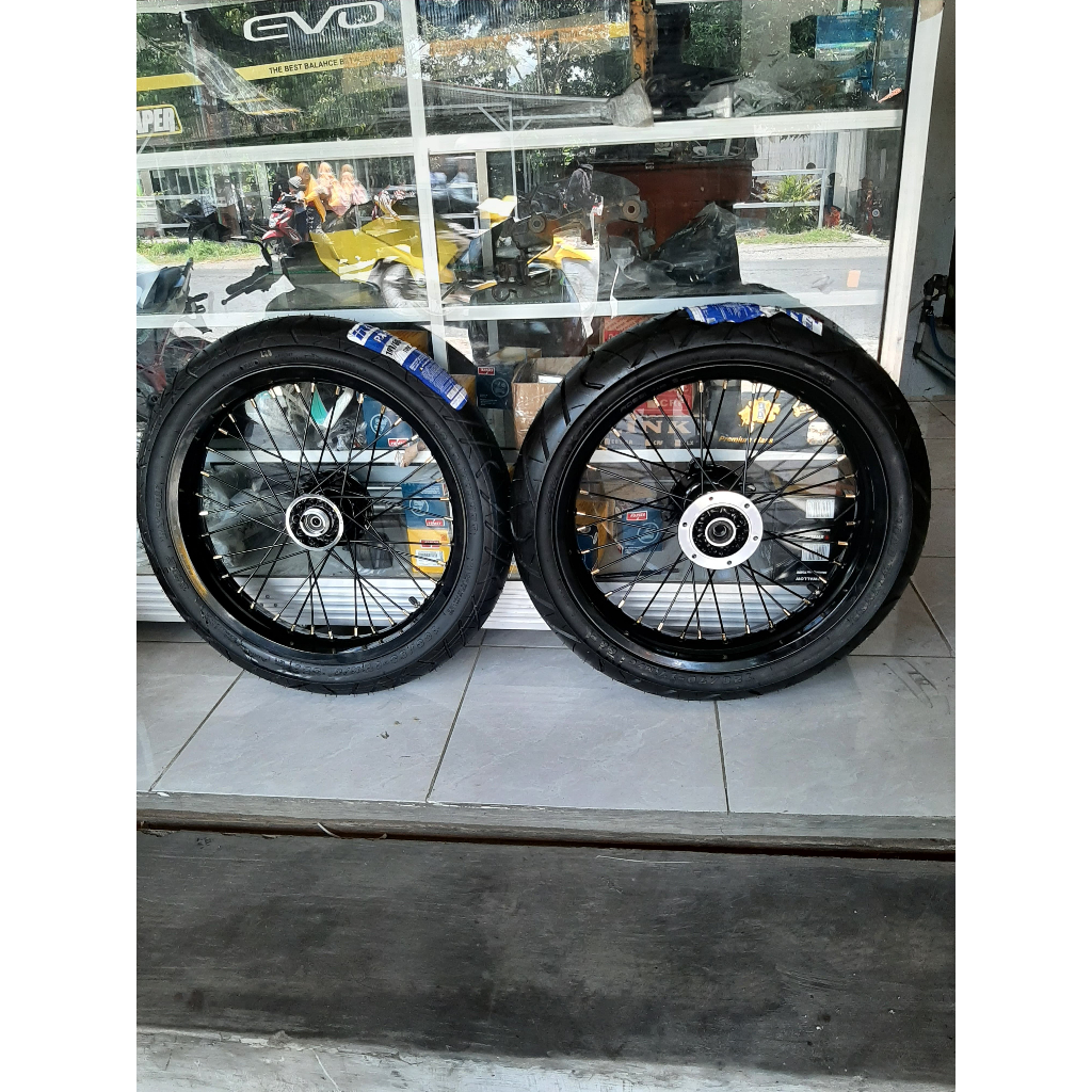 Jual Wheelset Supermoto KLX Ukur 250 300 Roda Set Sumo D Tracker Ban