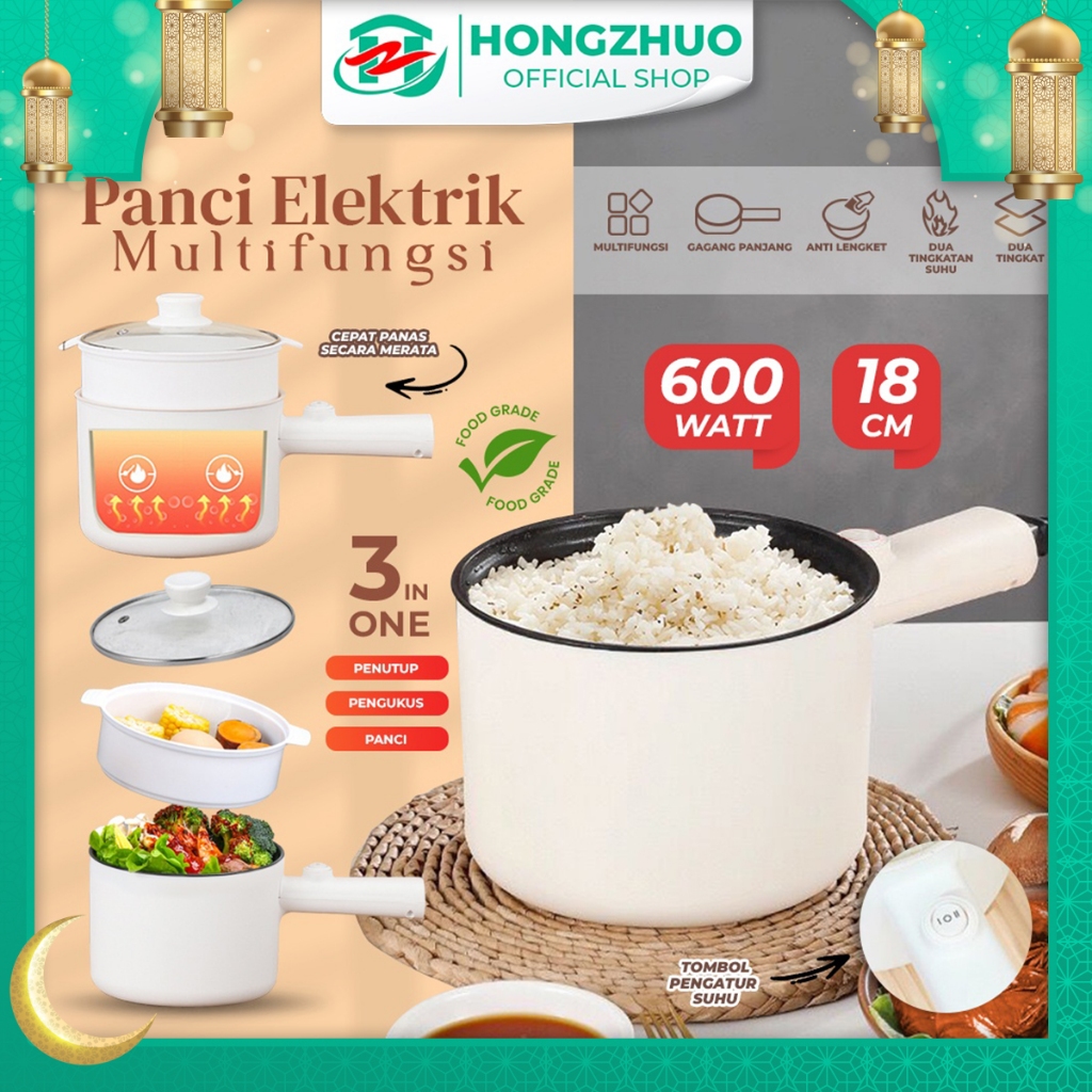 Jual Hongzhuo Panci Listrik Multifungsi Elektrik Cooker Keramik Teflon