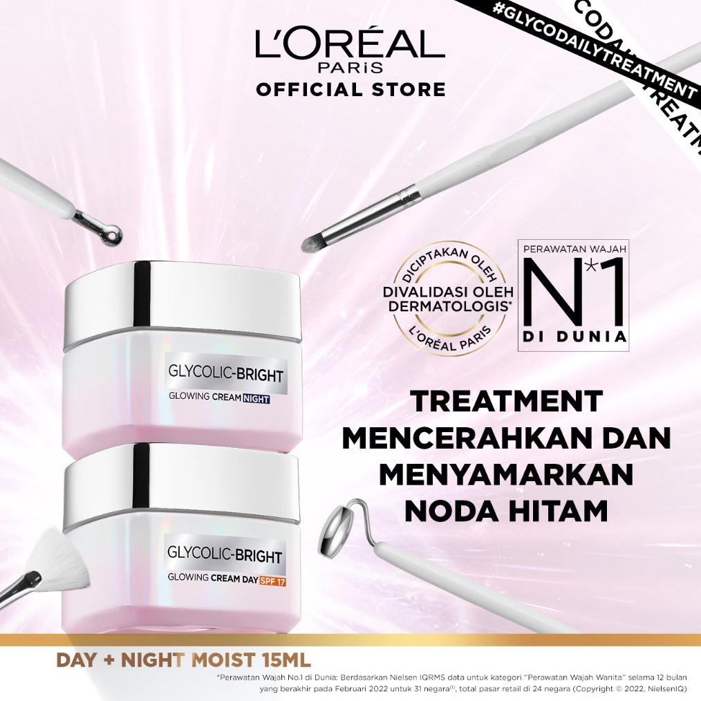 Jual Art T X Loreal Paris Glycolic Bright Glowing Skincare Day Cream