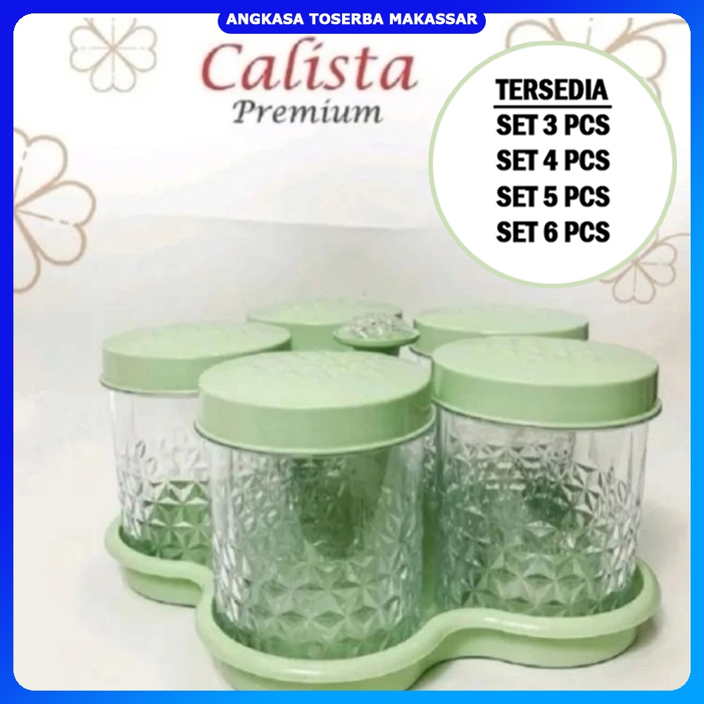 Jual Toples Kue Lebaran CALISTA Set Bening Daun Bunga Kristal Warna