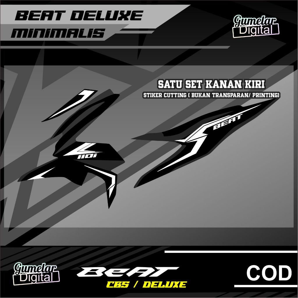 Jual Cutting Stiker Striping Honda Beat Deluxe Beat Street Minimalis