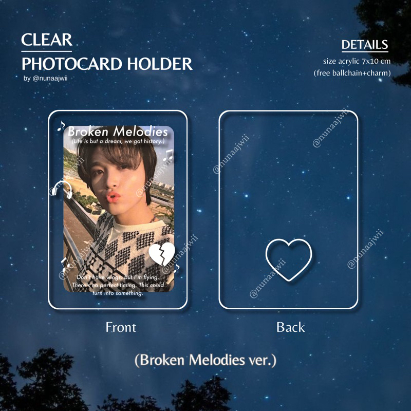 Jual Clear Photocard Holder CAHOL Akrilik Acrylic Photocard Holder