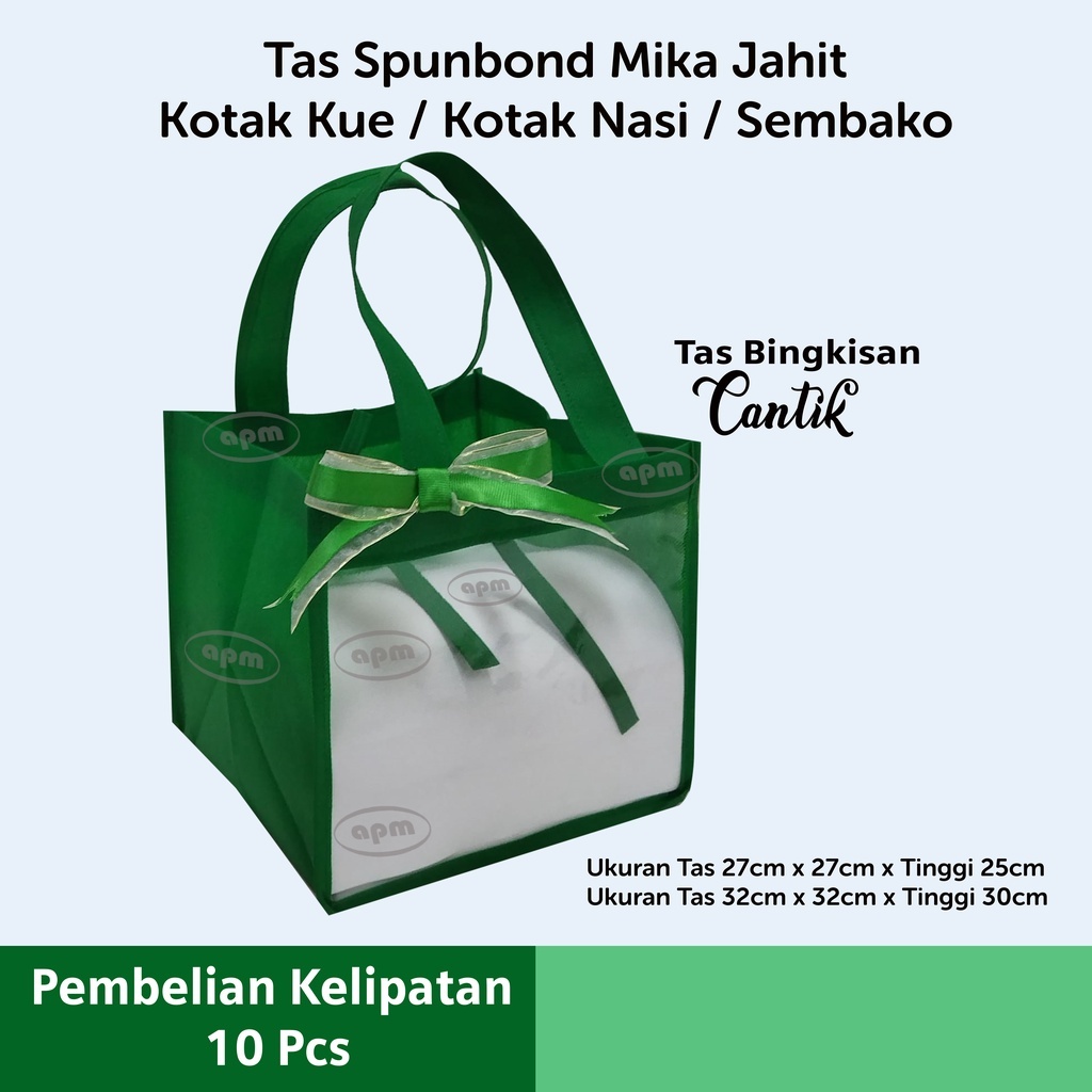 Jual Tas Spunbond Mika Jahit Kotak Kue Kotak Nasi Sembako Shopee