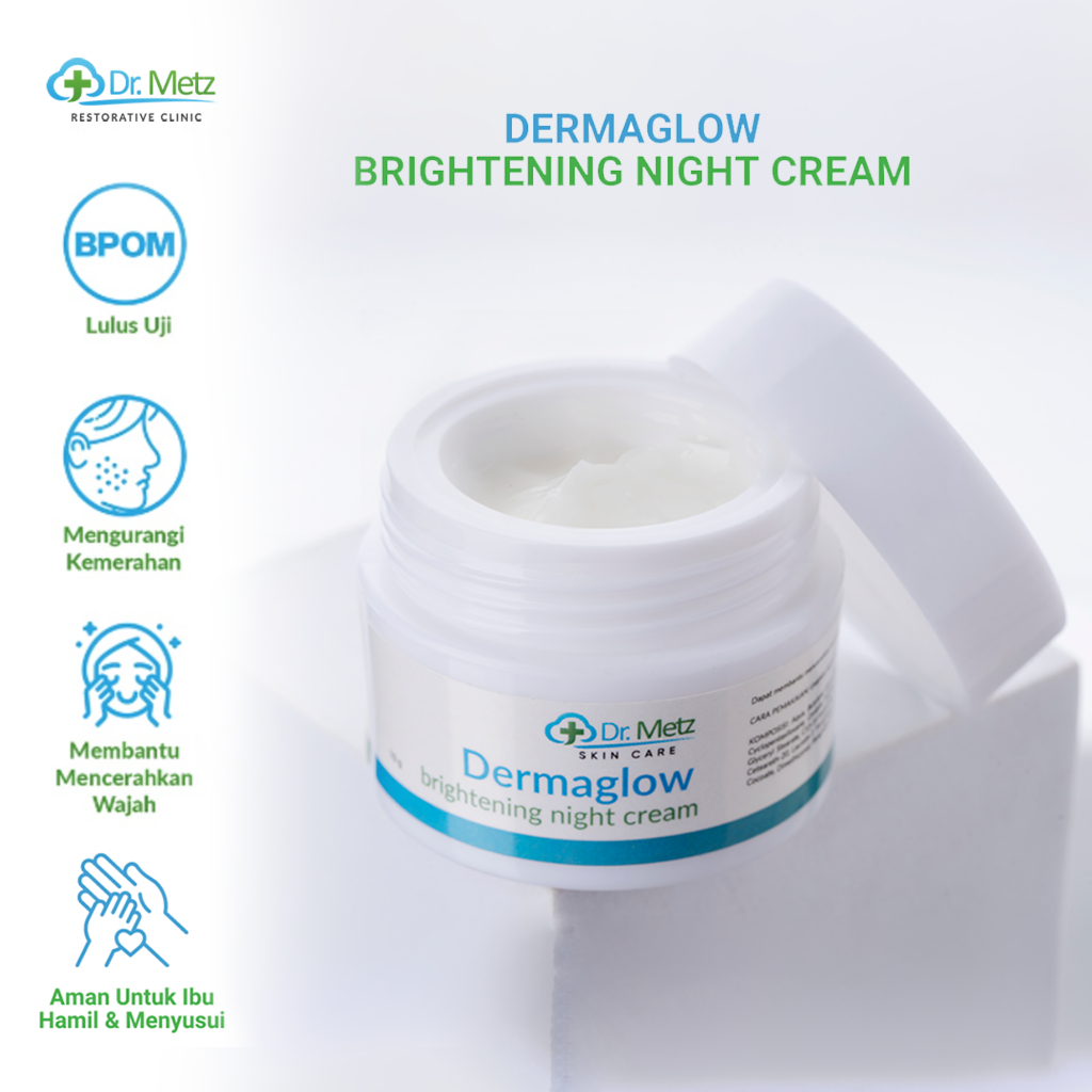 Jual Krim Malam Mencerahkan Wajah Bpom Halal Drm Dr Metz Skincare