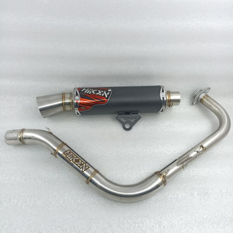 Jual Knalpot Samlong Coating Hiken Racing Exhaust Fullset Emblem