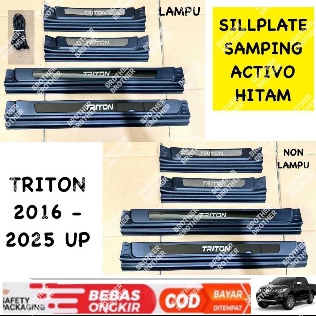 Jual Sillplate Samping All New Triton 2016 2024 2025 Up Activo Hitam