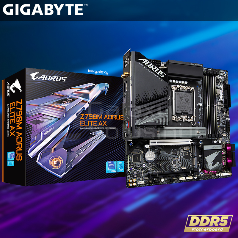 Jual Gigabyte Z790M AORUS ELITE AX Intel LGA1700 Z790 DDR5 Raptor Lake