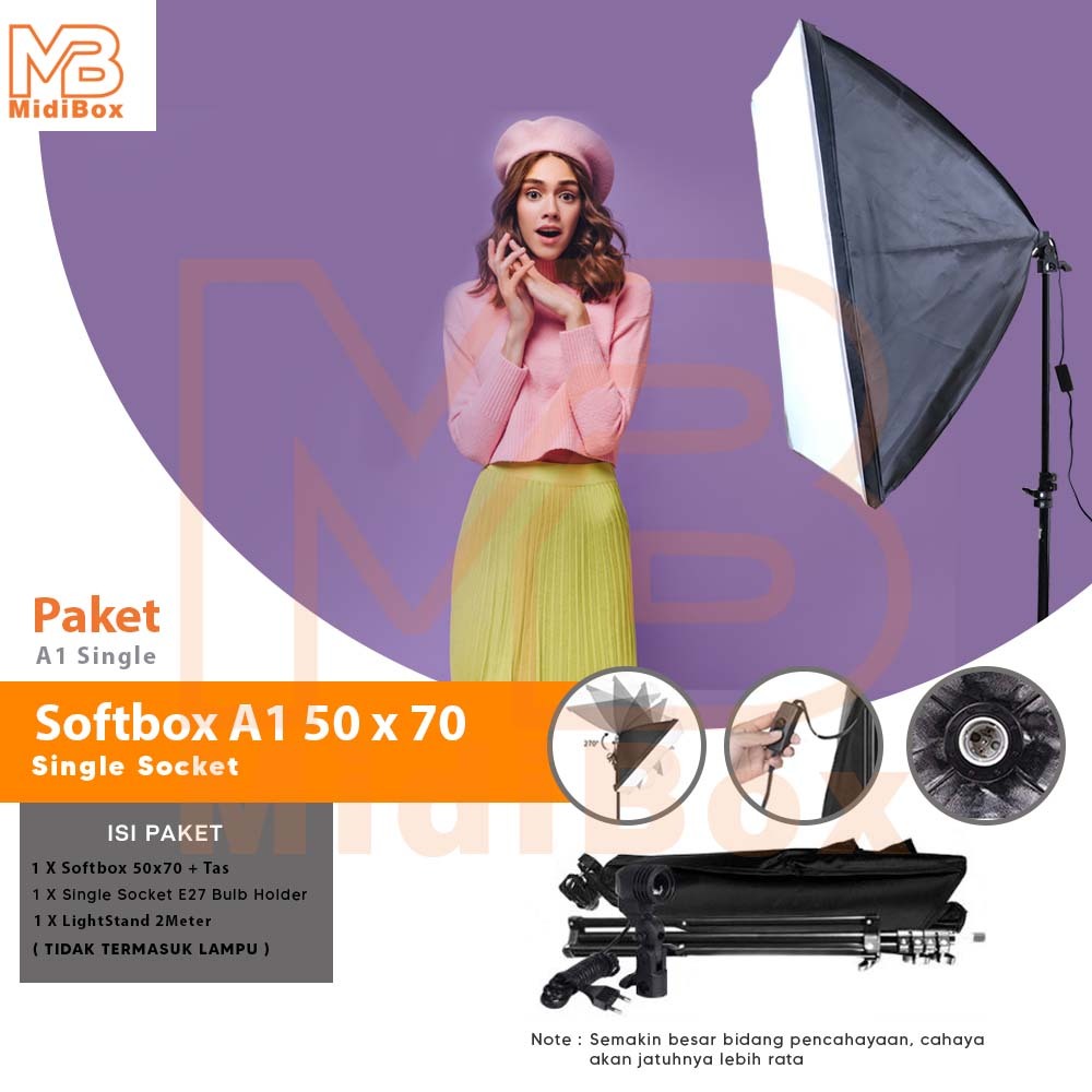 Jual Paket Studio Foto Midio A Plus Lightstand M Softbox Lighting