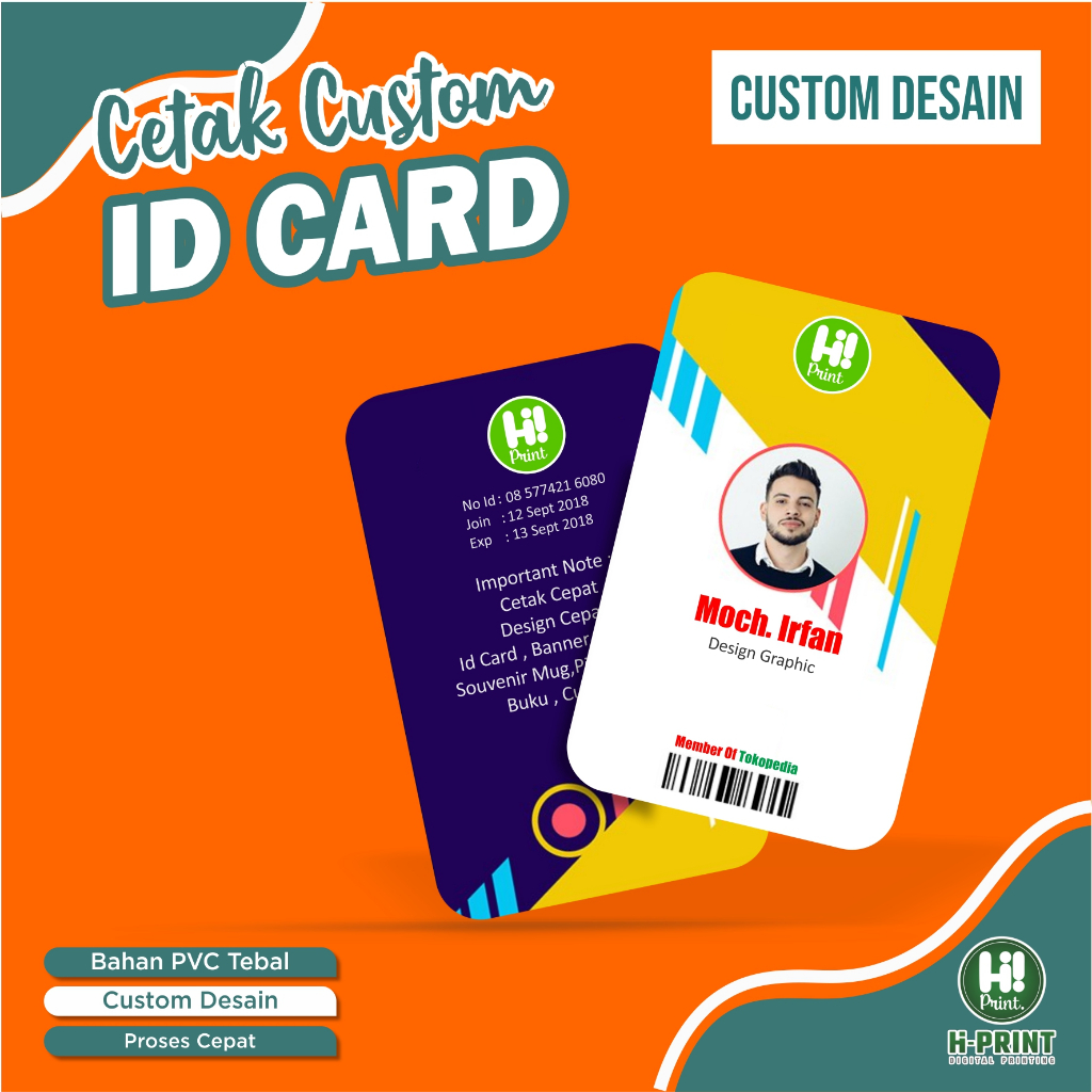 Jual Cetak Id Card Kartu Member Custom Desain Shopee Indonesia