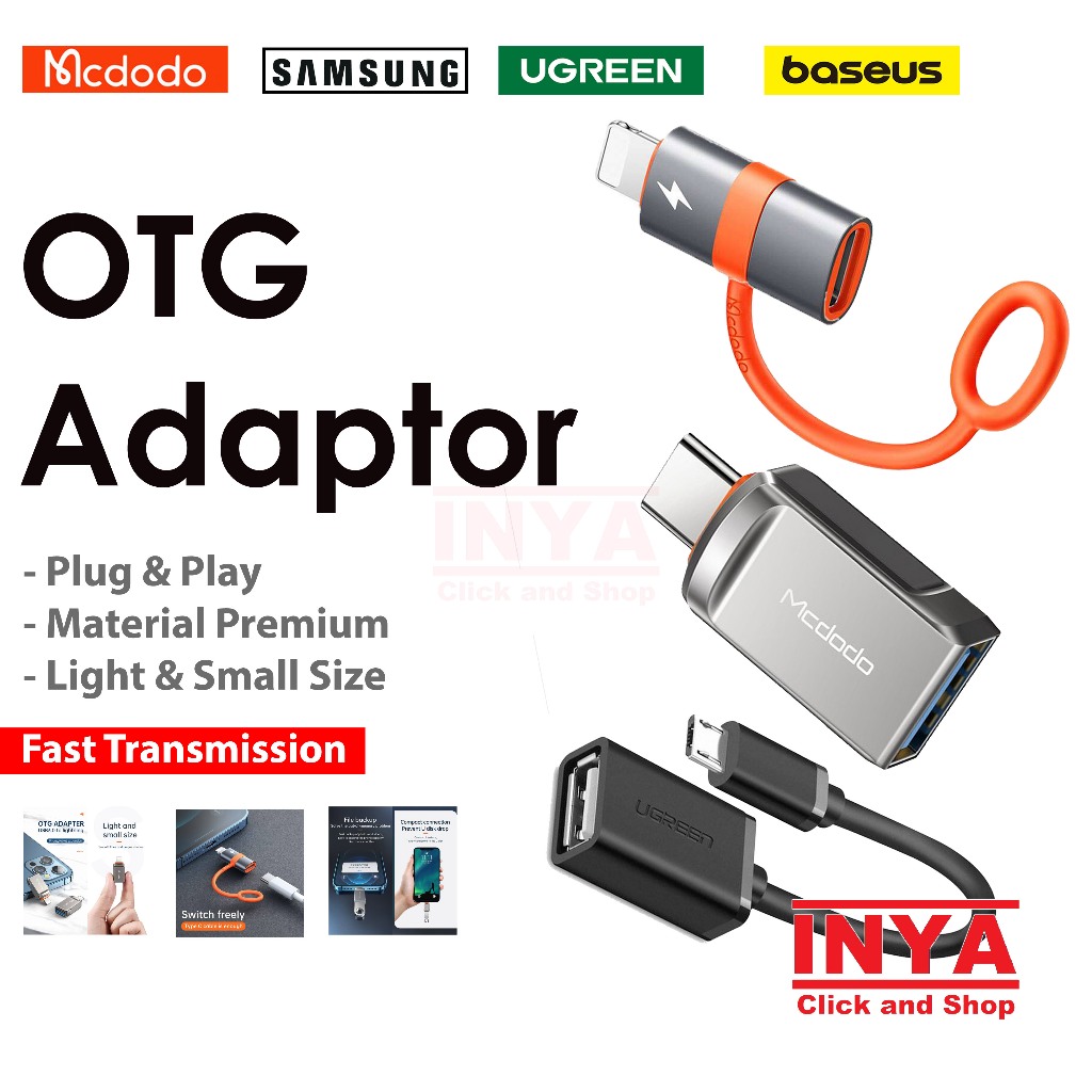 Jual Otg Adapter Usb A Type C Lightning Micro Usb Connector