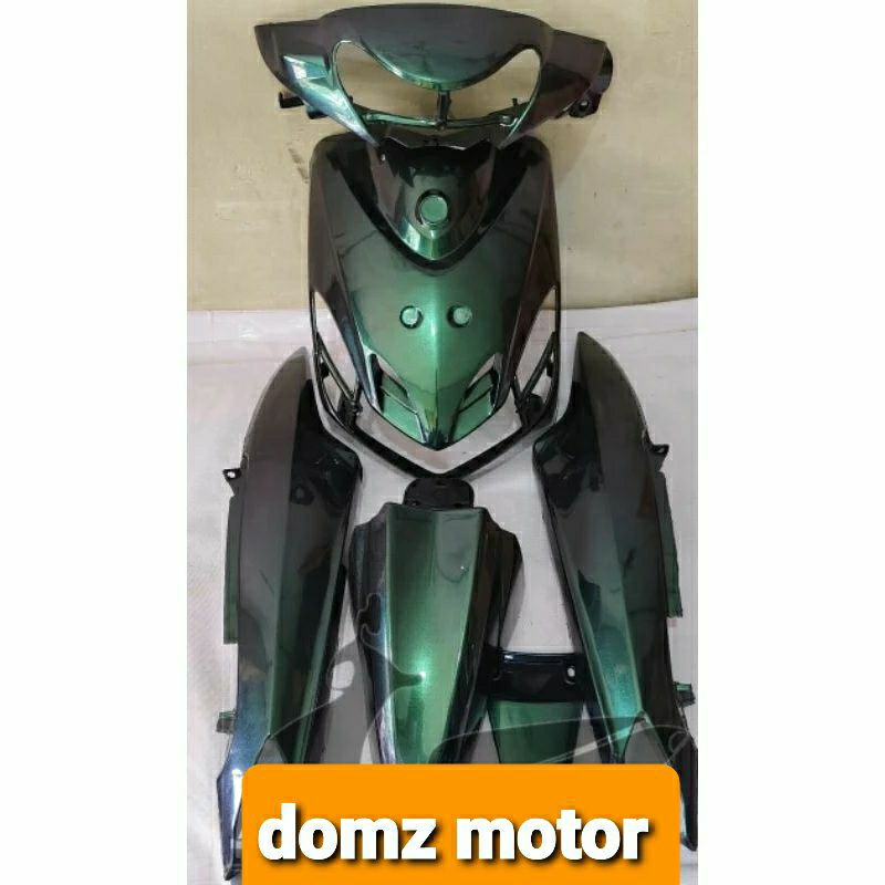 Jual Cover Full Body Halus Yamaha Mio Smile Warna Green Moonligth