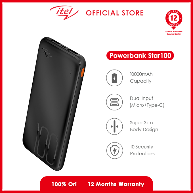 Jual Itel Ipp Star Powerbank Mah Powergo Dual Input Shopee