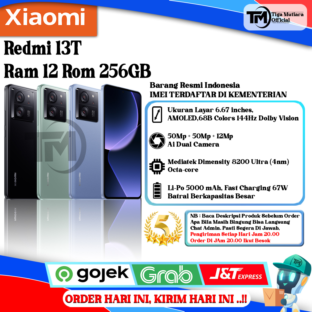 Jual Xiaomi Mi 13T Ram 12 Rom 256GB Segel Original Bergaransi Resmi