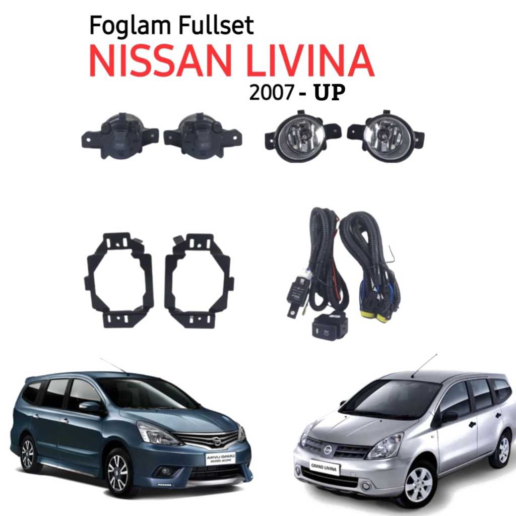 Jual Lampu Kabut Fog Lamp Foglamp Nissan Livina On Fullset Kaca