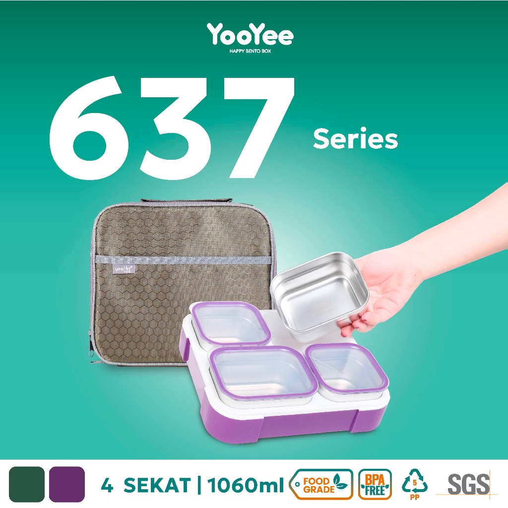 Jual Yooyee Kotak Makan Box Makanan Stainless Steel 4 Sekat 637