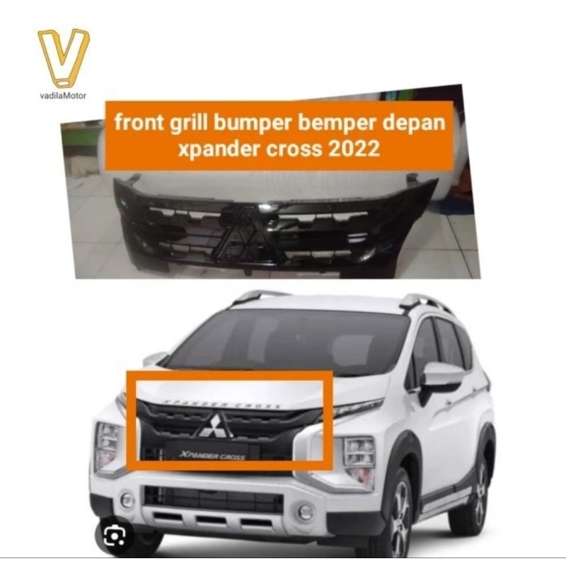 Jual Grill Bumper Bemper Depan Xpander Cross Hitam Glossy