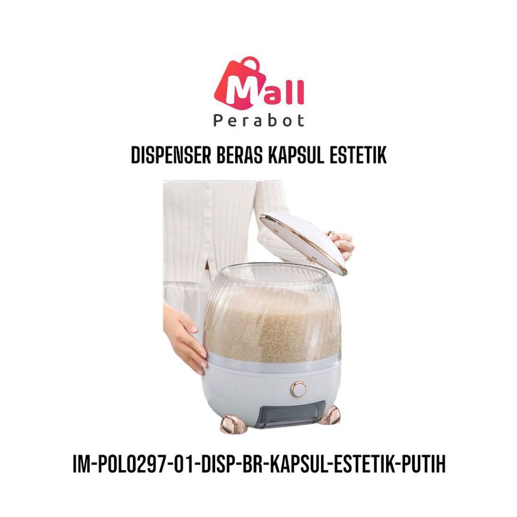 Jual Mall Perabot Dispenser Beras Estetik Kapsul Mewah Antik Rice