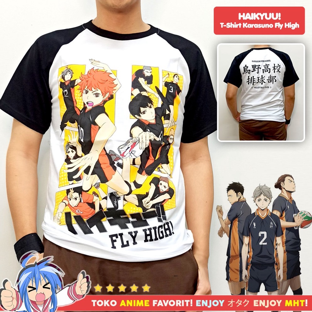 Jual Premium Kaos Anime Haikyuu Karasuno Fly High Hinata Shoyo Kageyama