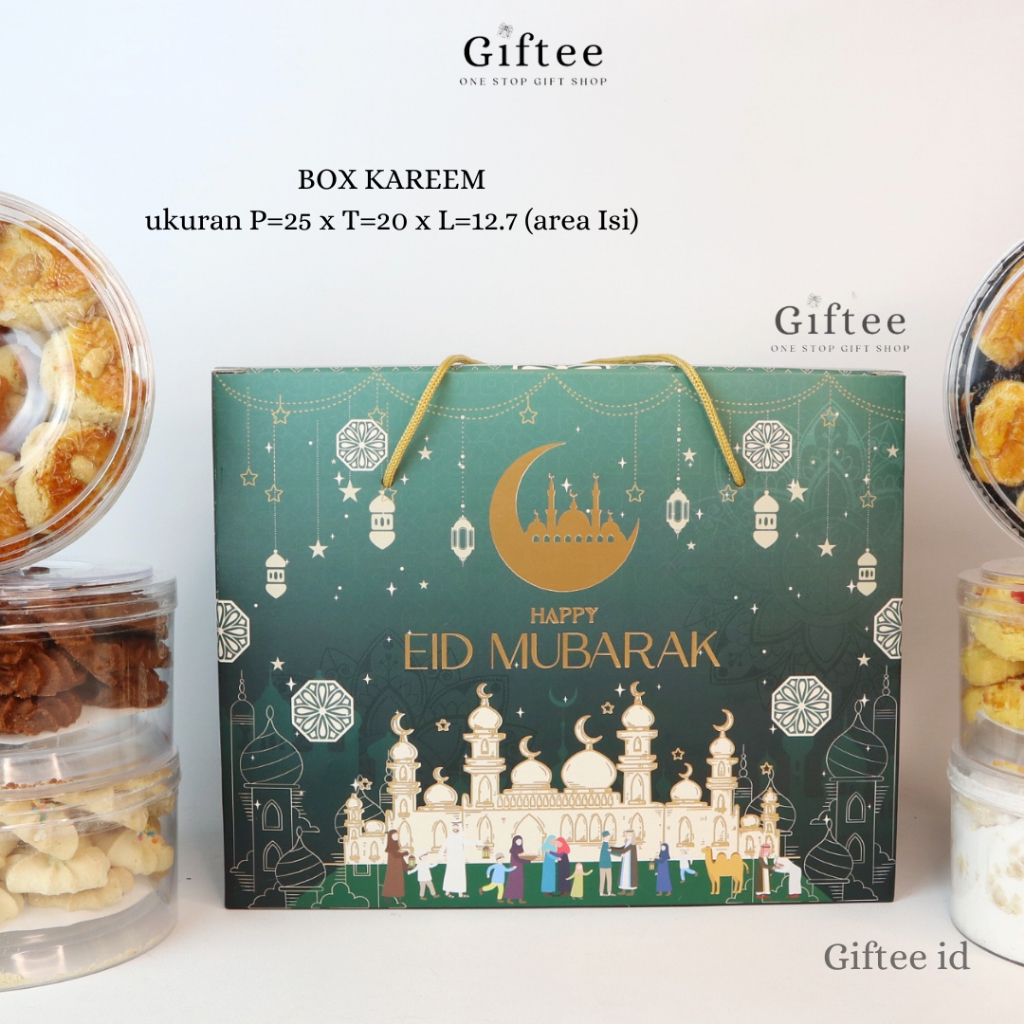 Jual Box Lebaran Exclusive Kemasan Parcel Souvenir Hampers Eid Mubarak