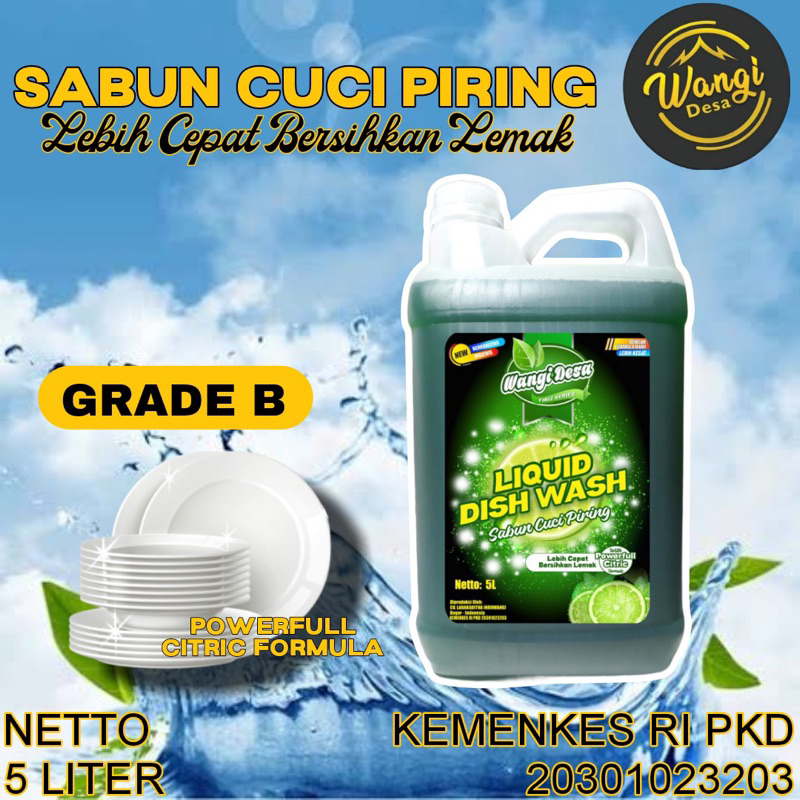 Jual Sabun Cuci Piring Liter Jeruk Nipis Wangi Desa Grade B Shopee