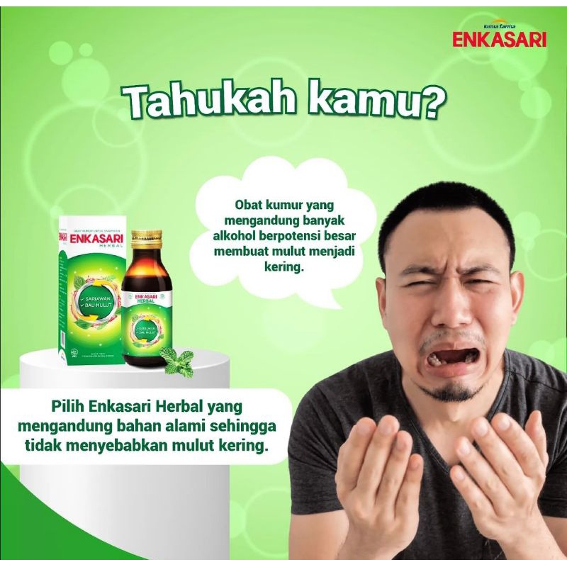 Jual Enkasari Herbal Antiseptik Obat Kumur Sariawan Bau Mulut Ml