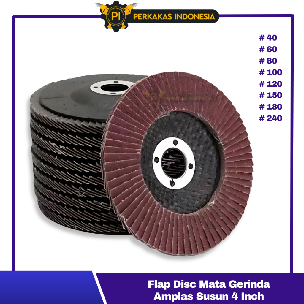 Jual Flap Disc Mata Gerinda Amplas Susun Inch Grit