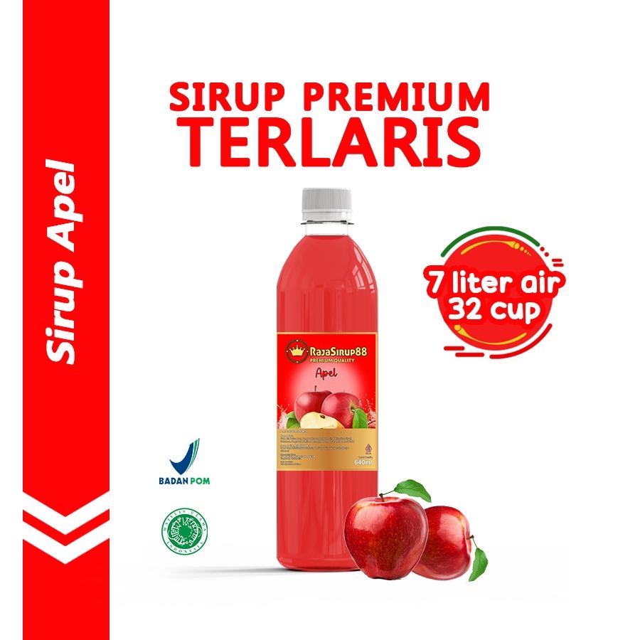 Jual Sirup Premium Rasa Apple Apel Minuman Sirop Flavour Syrup Halal