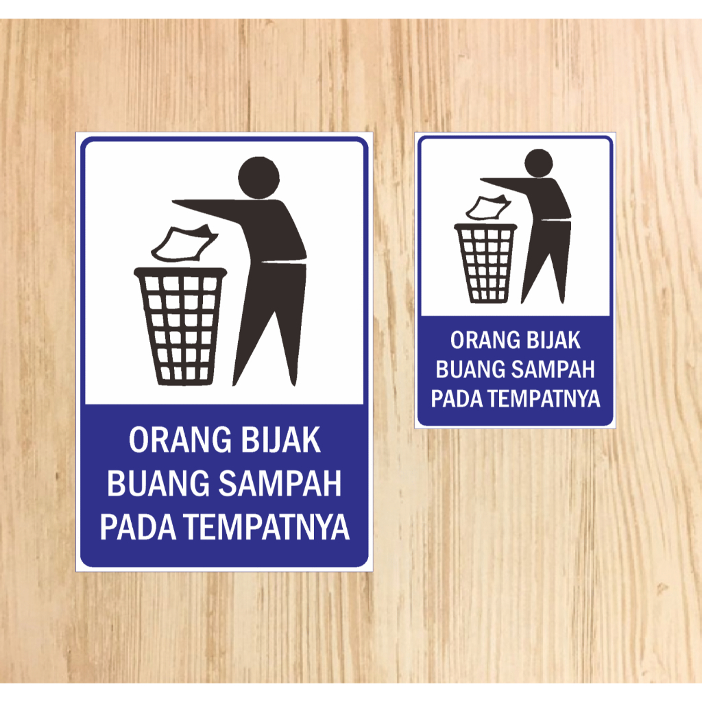 Jual Stiker Orang Bijak Buang Sampah Pada Tempatnya Stiker Bijak