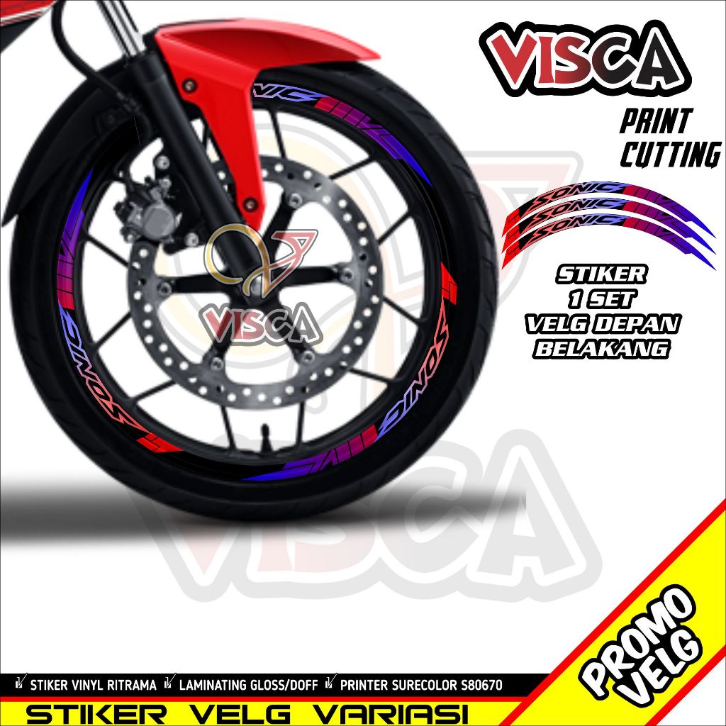 Jual Stiker Velg List Velg Motor Stiker Velg Sonic Motif Bunglon