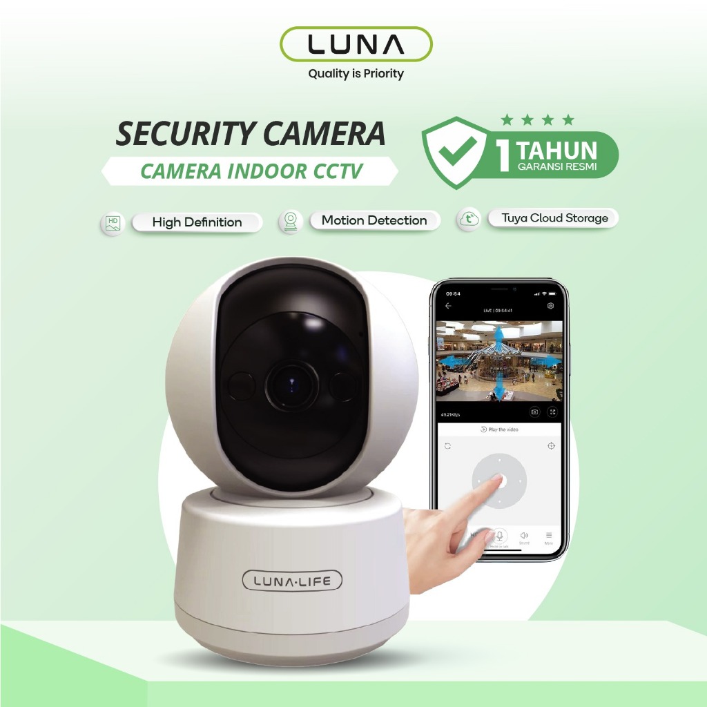 Jual NEW Luna Smart Indoor PTZ IP Camera CCTV Wifi IoT Home