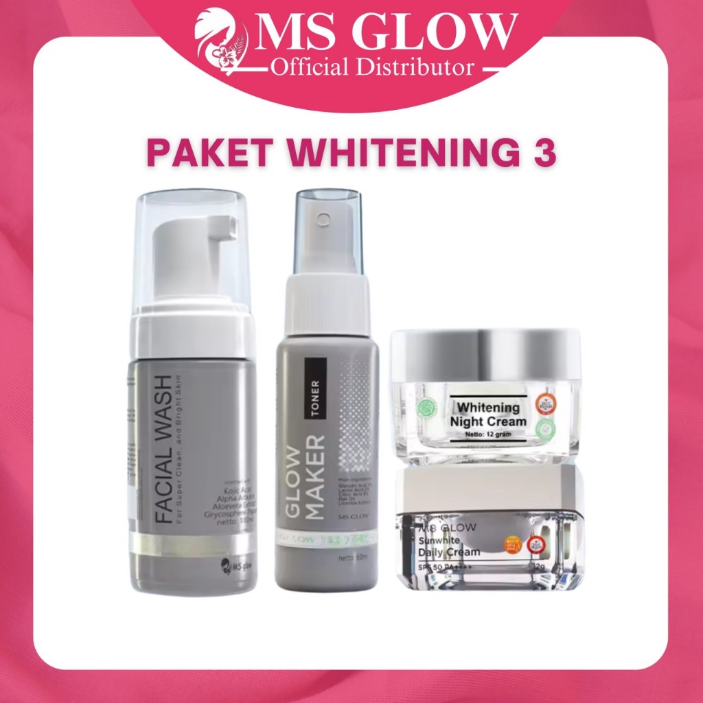 Jual Ms Glow Paket Wajah Kecantikan Whitening Acne Luminous