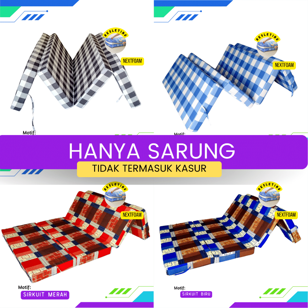 Jual Sarung Kasur Busa Lipat Resleting Tebal 5 10 15 20 Cm Ukuran